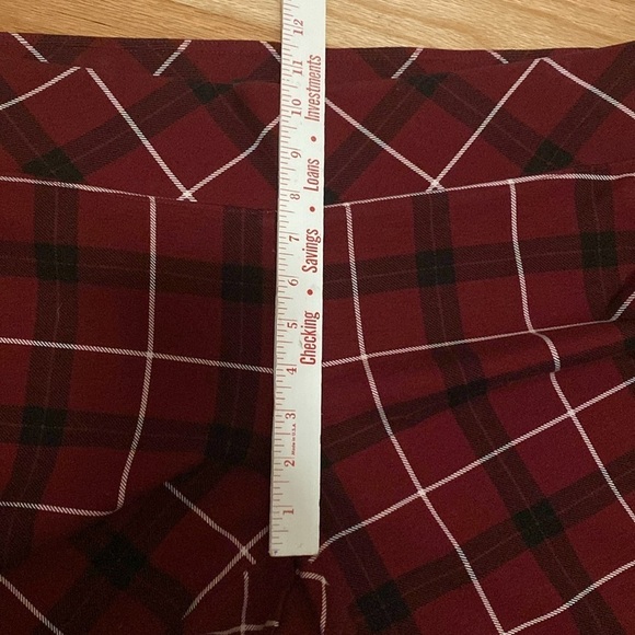 Torrid Plaid Knit Pants Womens Size 2R Pull On Stretch Crop Leggings Festive - Picture 7 of 9